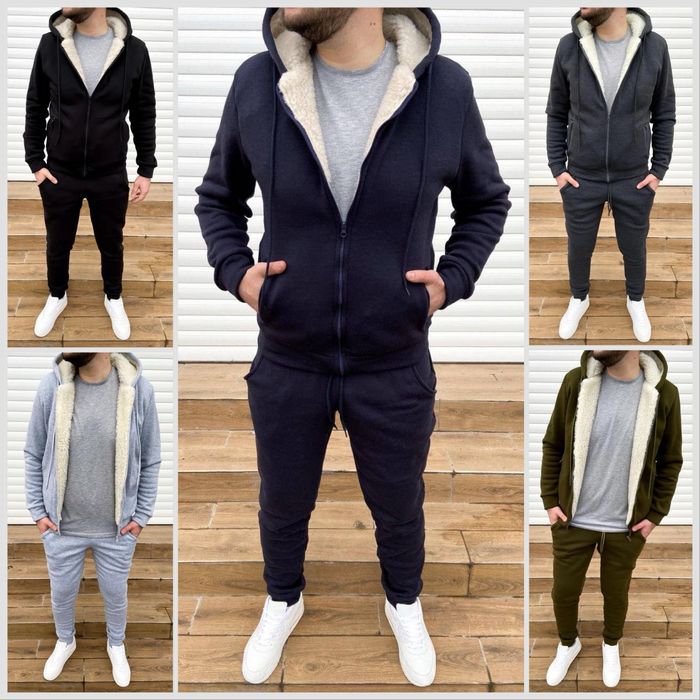 Мужской теплый спорт костюм с мехом/Чоловічий теплий костюм з хутром