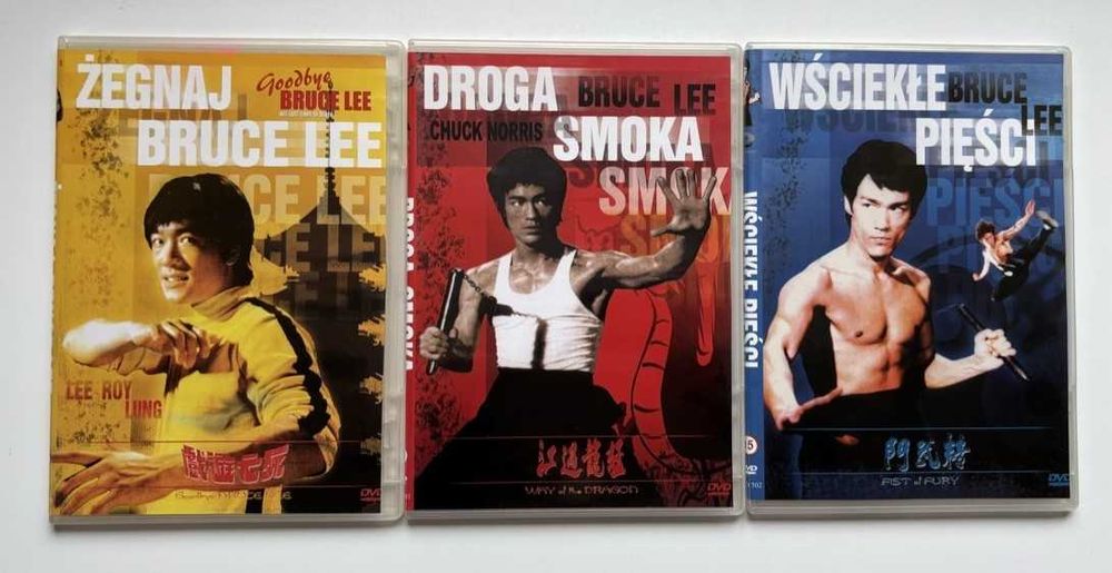 Bruce Lee Kolekcja 3 DVD Droga Smoka & Wściekłe Pięści & Żegnaj Bruce