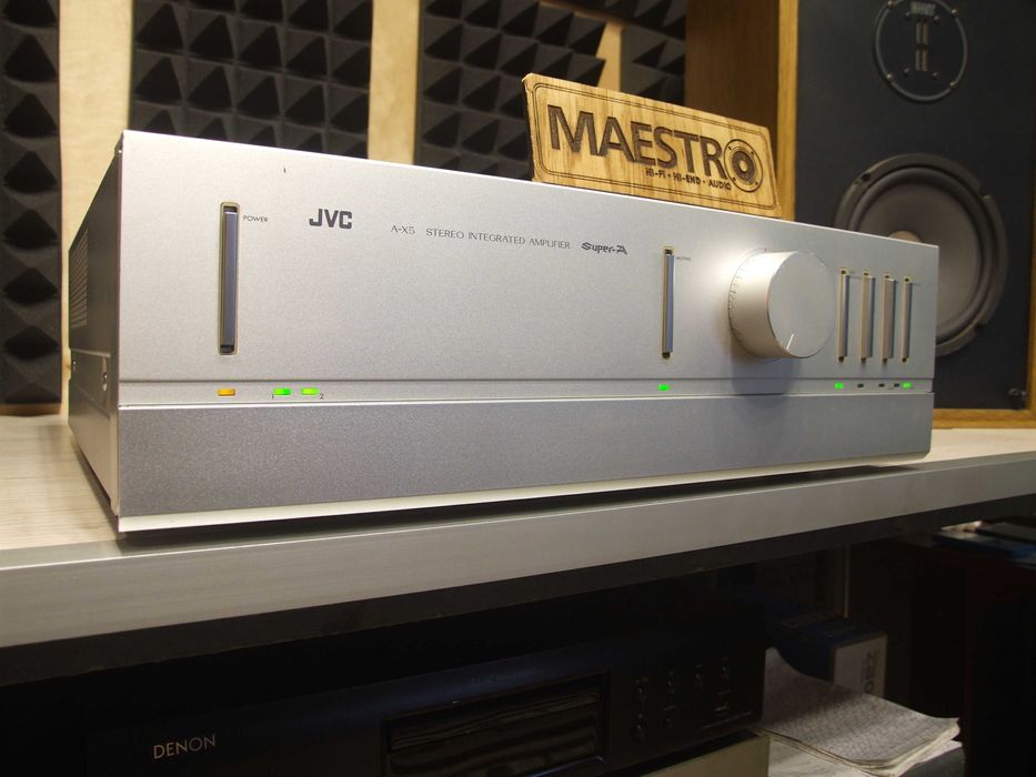 Підсилювач JVC A-X5. 2х100. JAPAN. 4-16 Ом. 11,5 кг. 1979. Наложеним