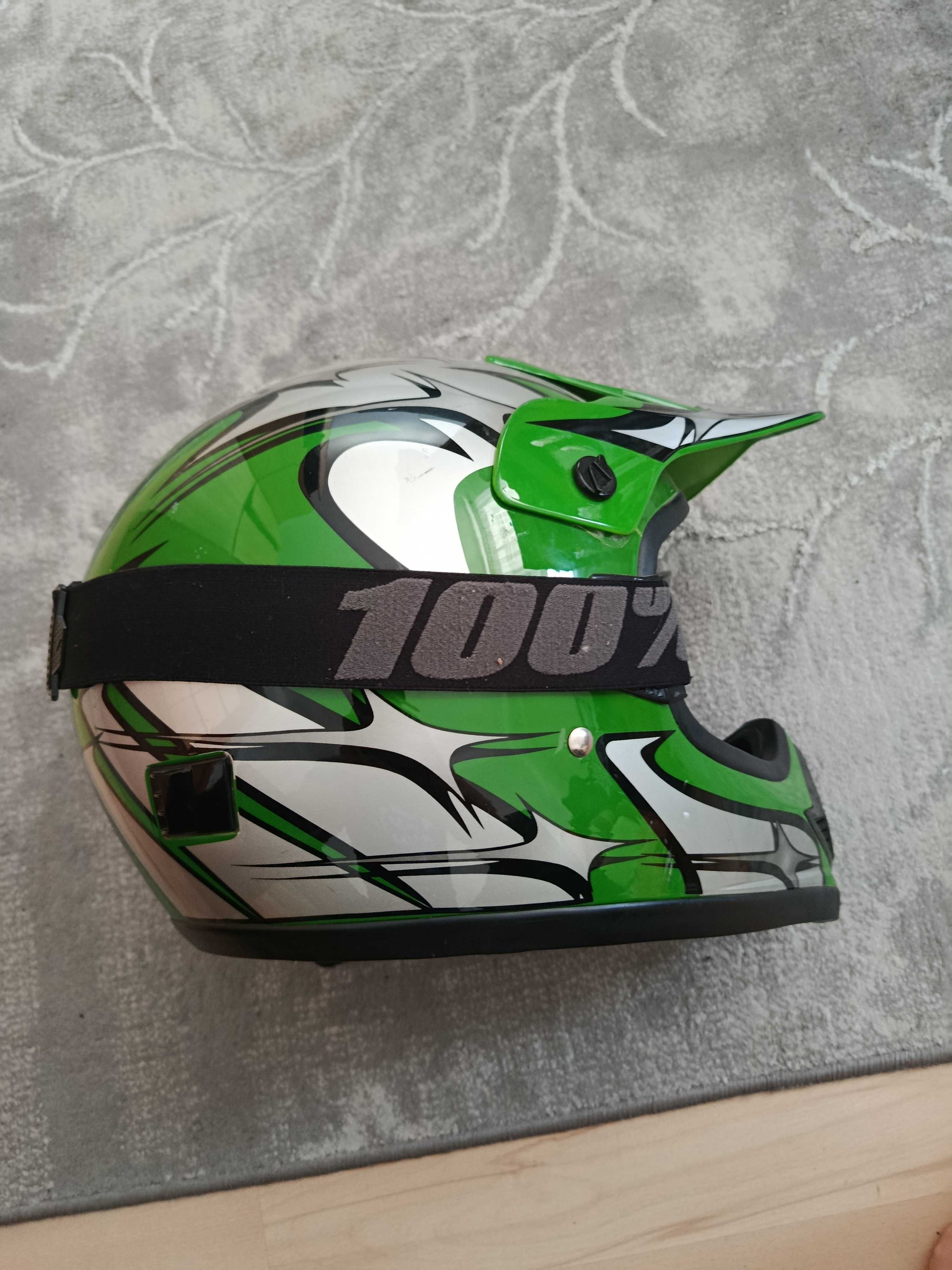 Kask MX z goglami 100% strata 2