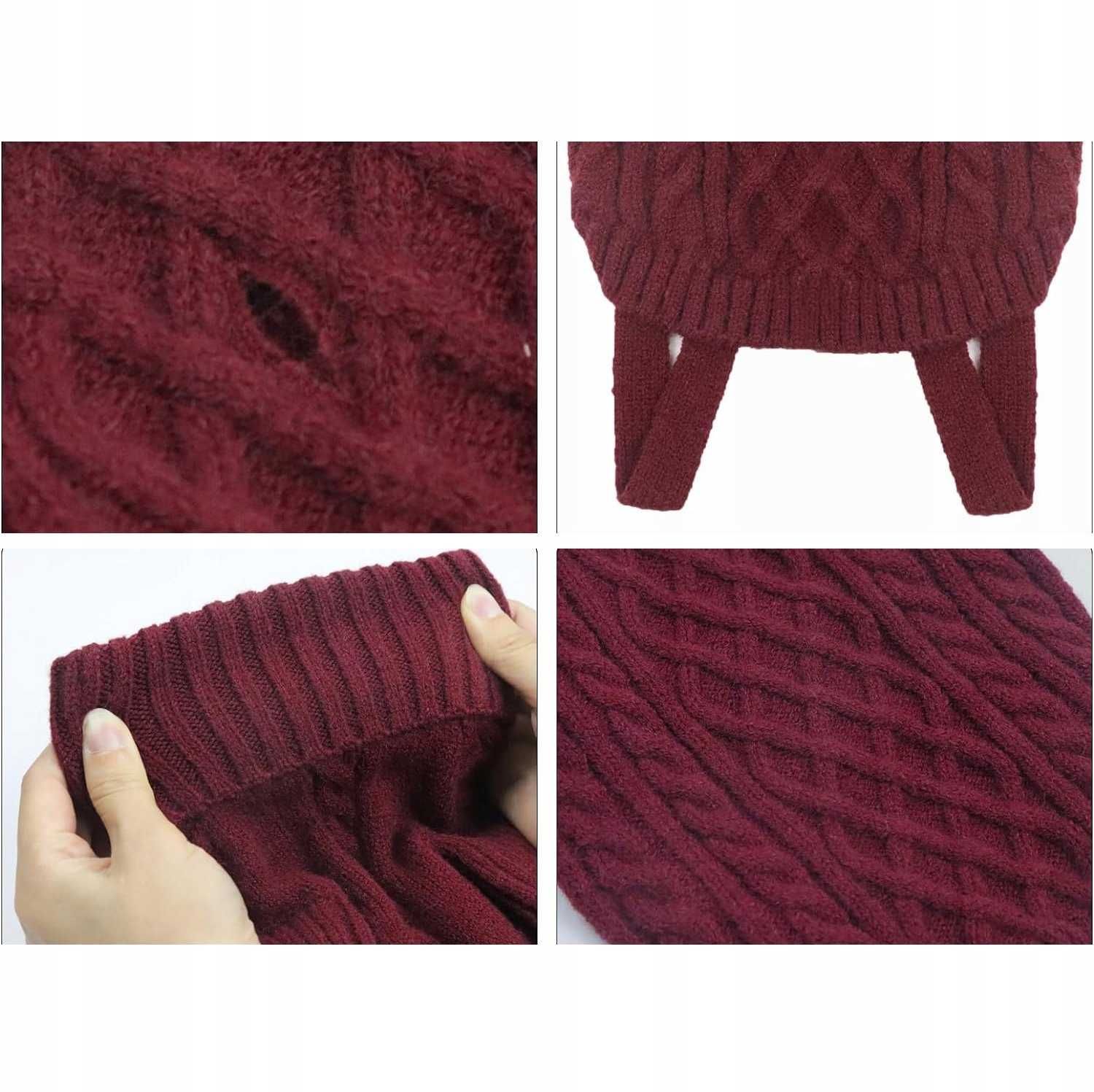 Sweterek dla psa, czerwony, rozmiar XL