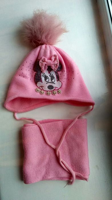 Комплект шапка и шарф зима