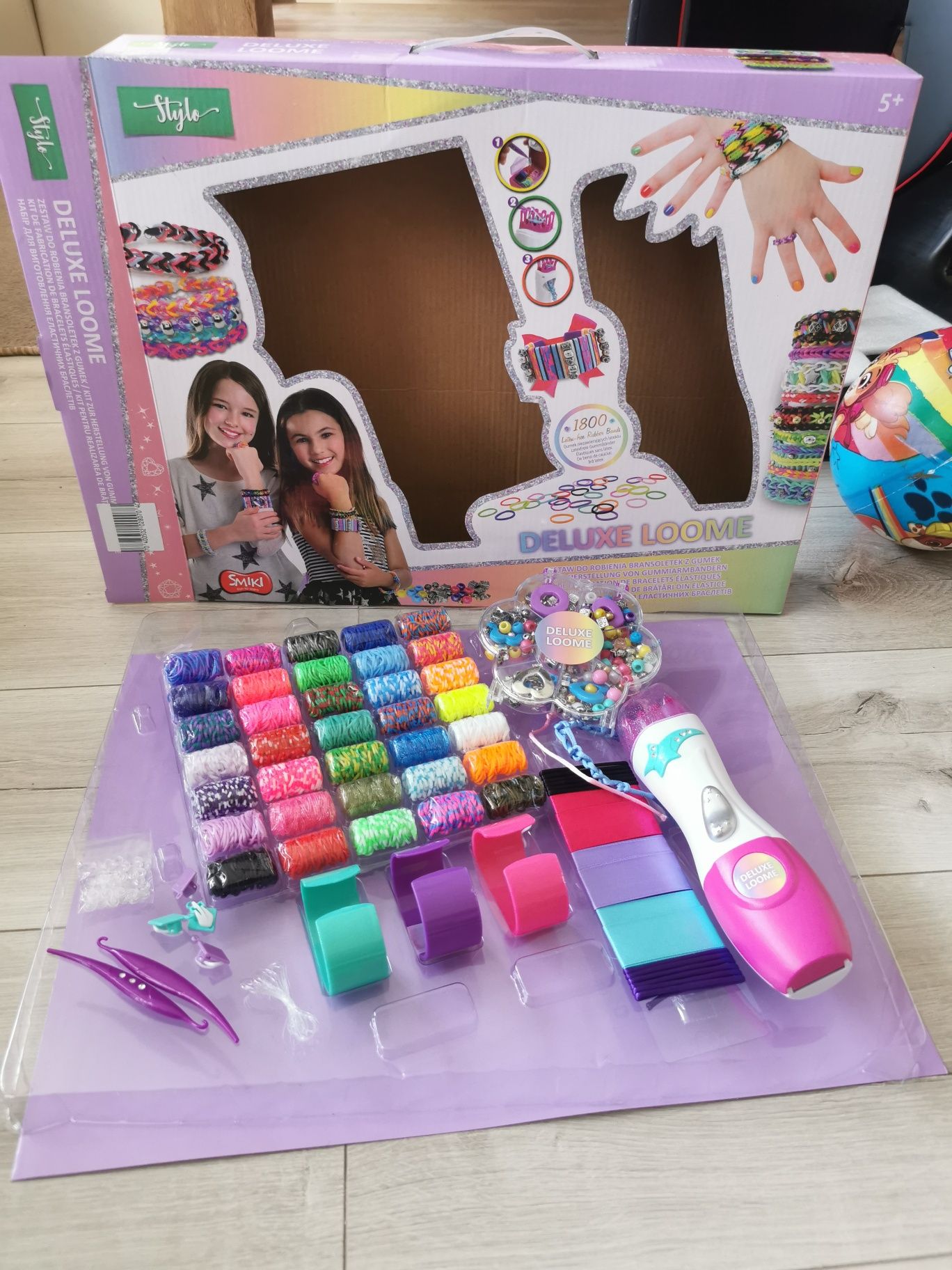 Smiki, Stylo, zestaw do robienia bransoletek z maszynką smyk 5+