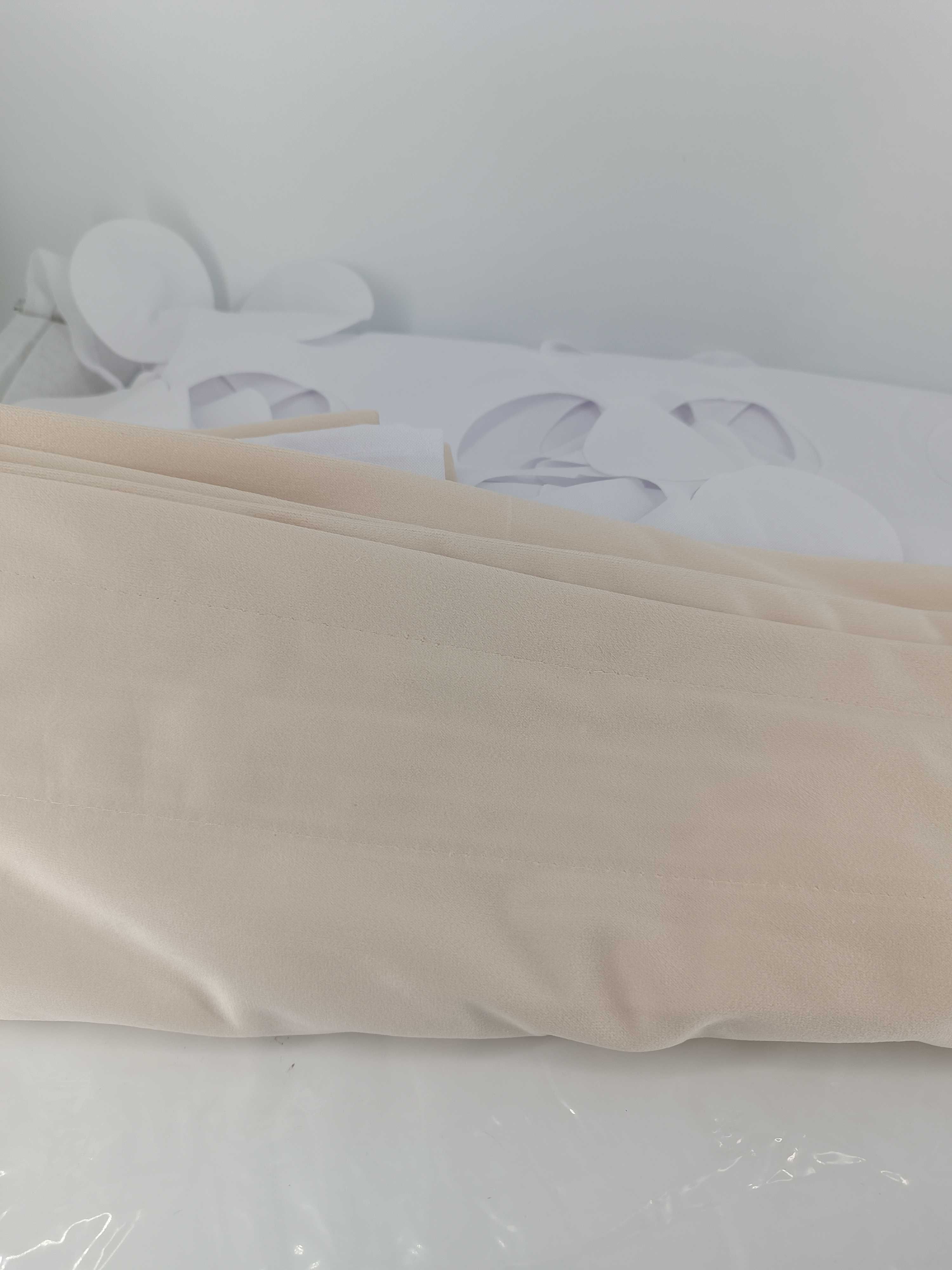 Firana Dekoracyjna ,beżowa srebrna cyrkonia