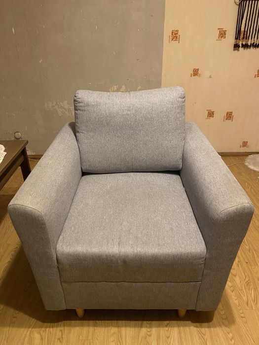 Fotel materialowy szary Black Red White