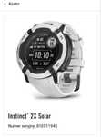 Garmin Instinct 2X Solar White, stan idealny, odbiór osobisty
