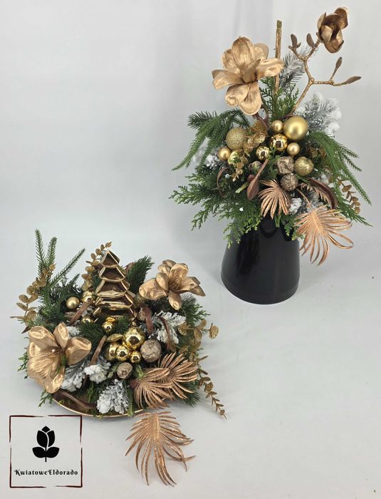 Komplet na grób, wiązanka świąteczna na cmentarz, Boże Narodzenie