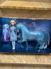Zestaw Disney Store Lalka Elsa koń Nokk kameleon Bruni Kraina Lodu