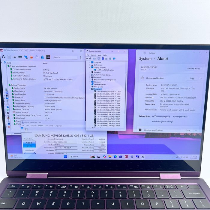 Samsung Galaxy Book2 Pro 360 13.3 i7-1260P 16GB RAM 512GB SSD Burgundy