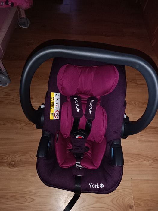 Fotelik samochodowy BabySafe York I-size Fix Pink Violet 0-13kg