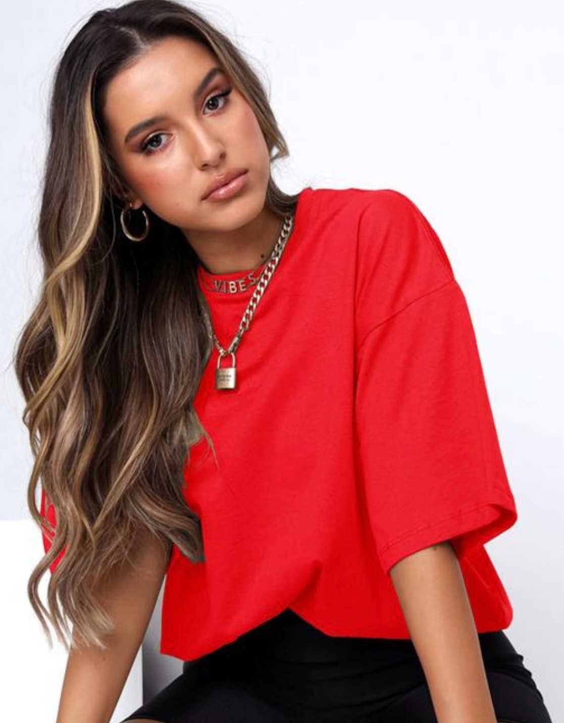 Красивая качественная яркая хлопковая футболка оверсайз Primark L/XL