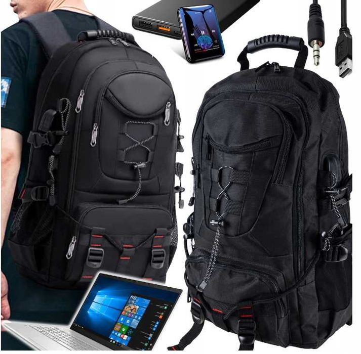 Nowy Plecak Turystyczny, Trekkingowy, w Góry, na laptop, 60L, Mocny