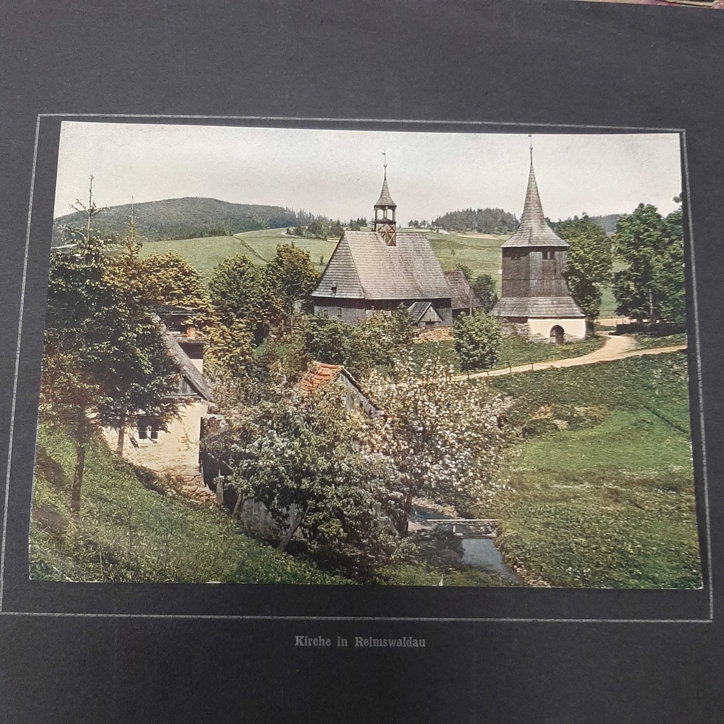 Fotogram Rybnica Leśna kościół 1923r.
