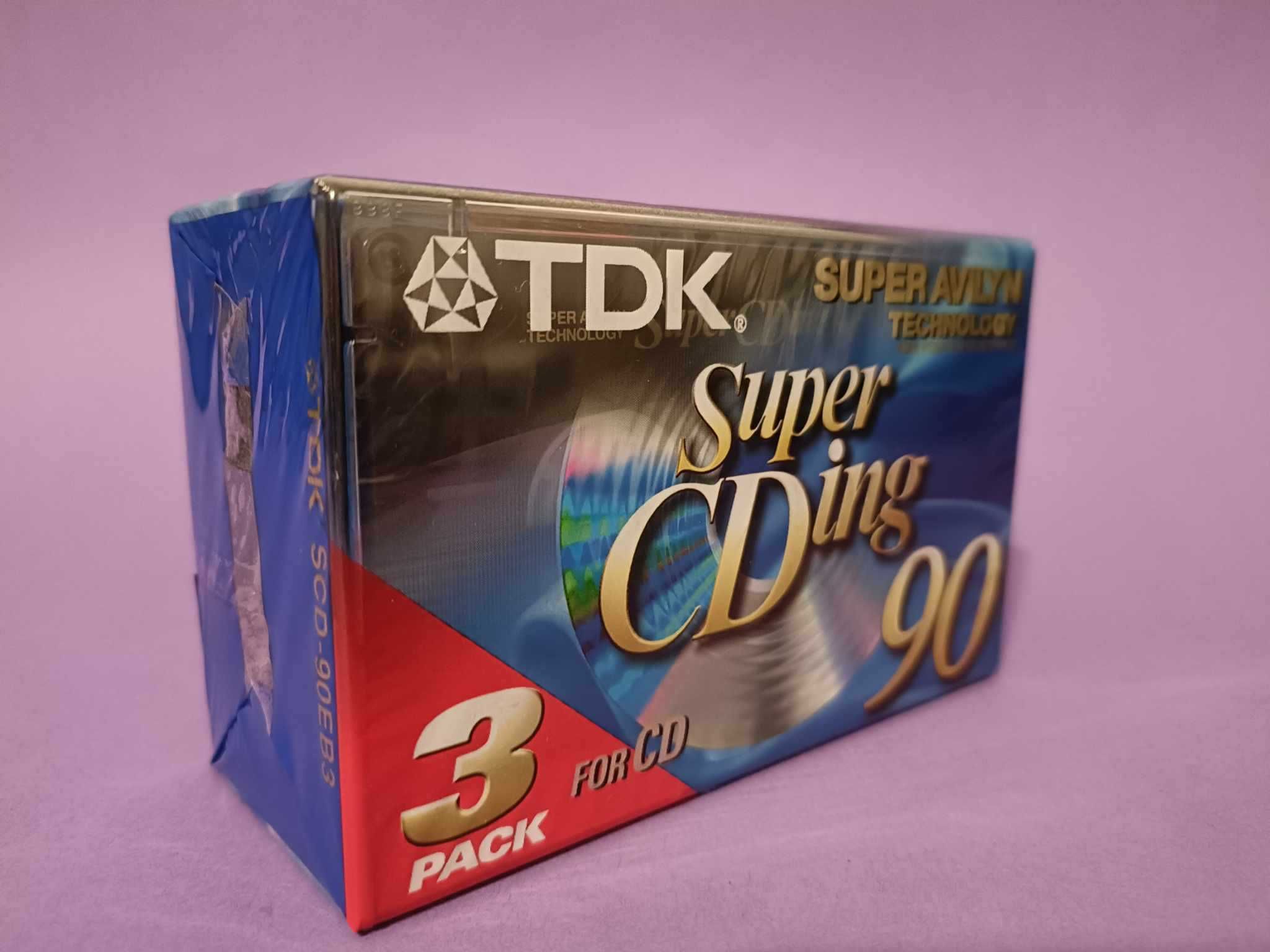 TDK 3PACK nowe folia KASETY magnetofonowe SUPER CDing 90