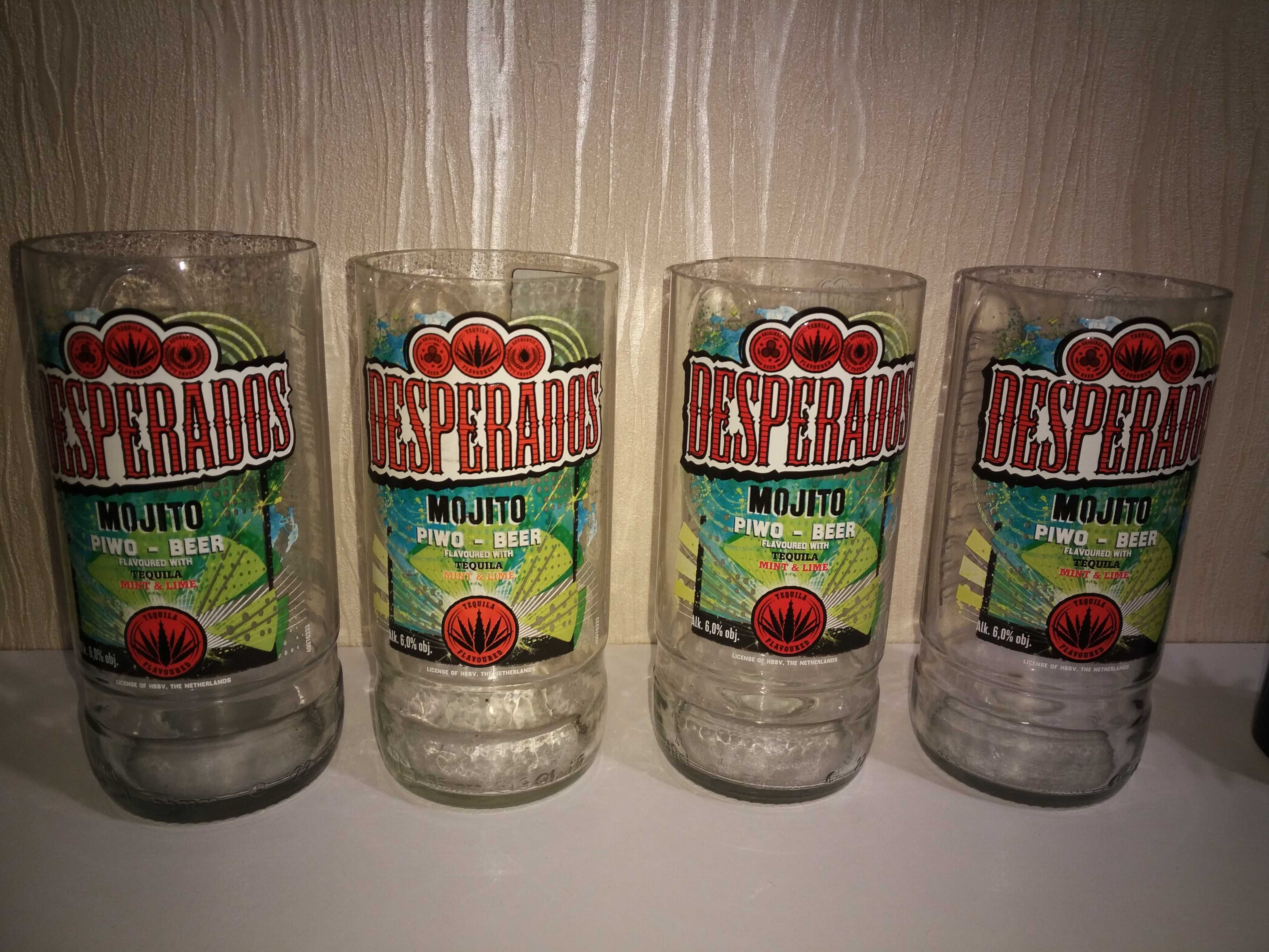 Ładne szklanki do piwa Desperados - Mojito --- cena za 4 sztuki.