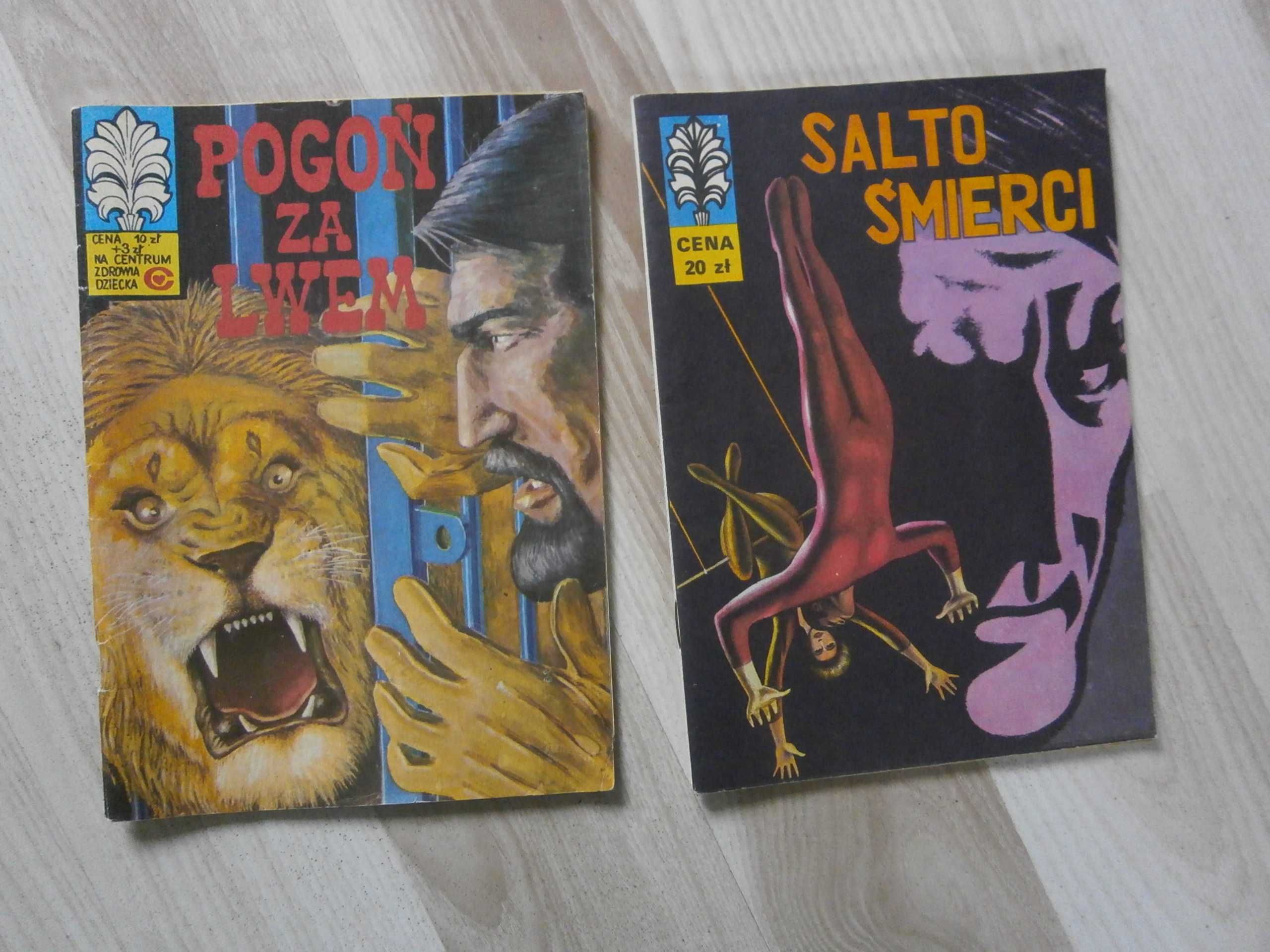 Pogoń za lwem Salto śmierci - komiks 1980 seria