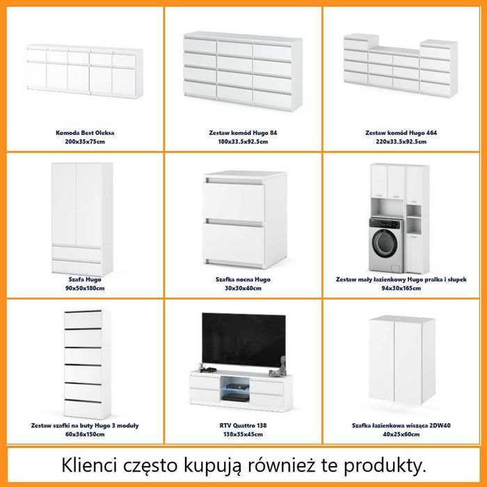 Komoda Nowoczesna Best Agnes 200cm Szafka 6 Szuflad Do Salonu Sypialni