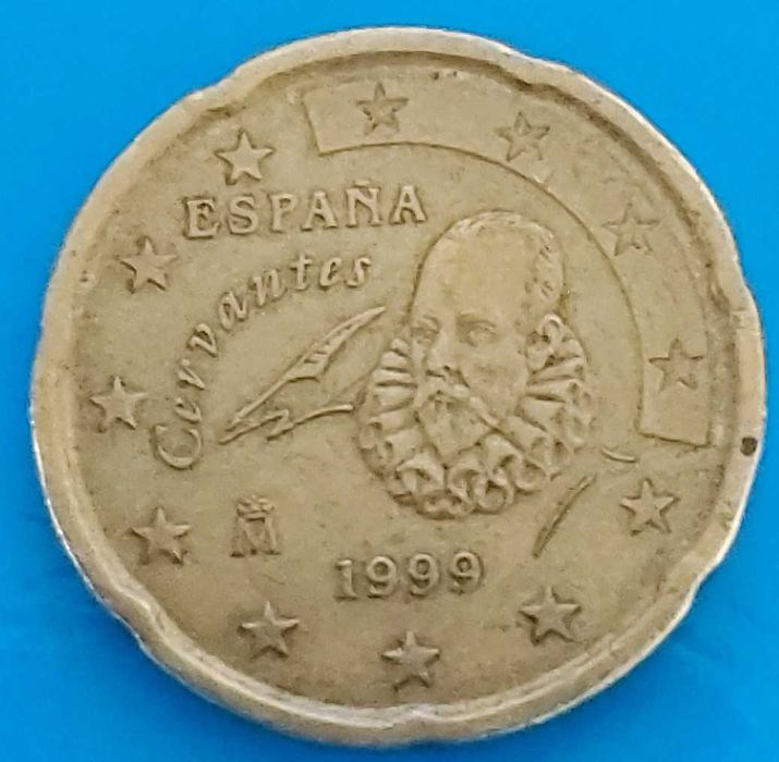 20 Cêntimos de 1999 de Espanha, Miguel Cervantes