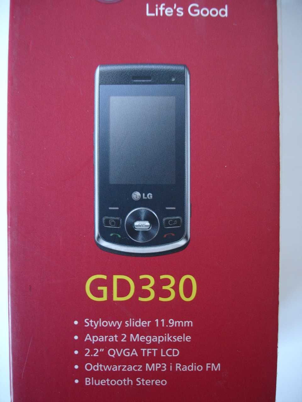 LG GD330 - Slider - Rozsuwany - Bez sim-locka - Menu PL - Zestaw