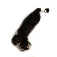 Włosy dziewicze w kitce podatne ciemny brąz 31cm 36g
