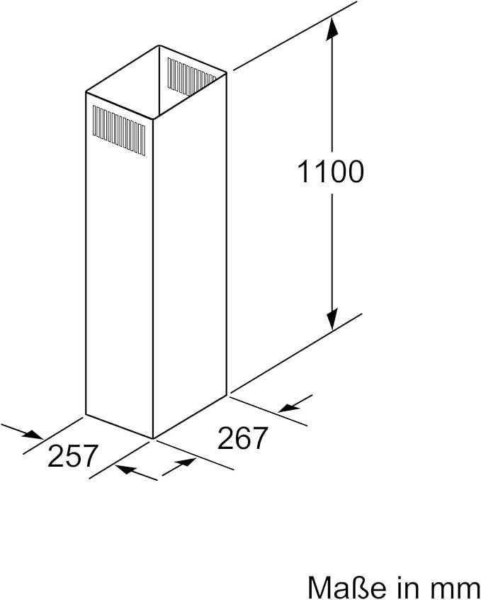 Przedłużenie komina okapu kuchennego do wyciągu Bosch DHZ1245 31 cm