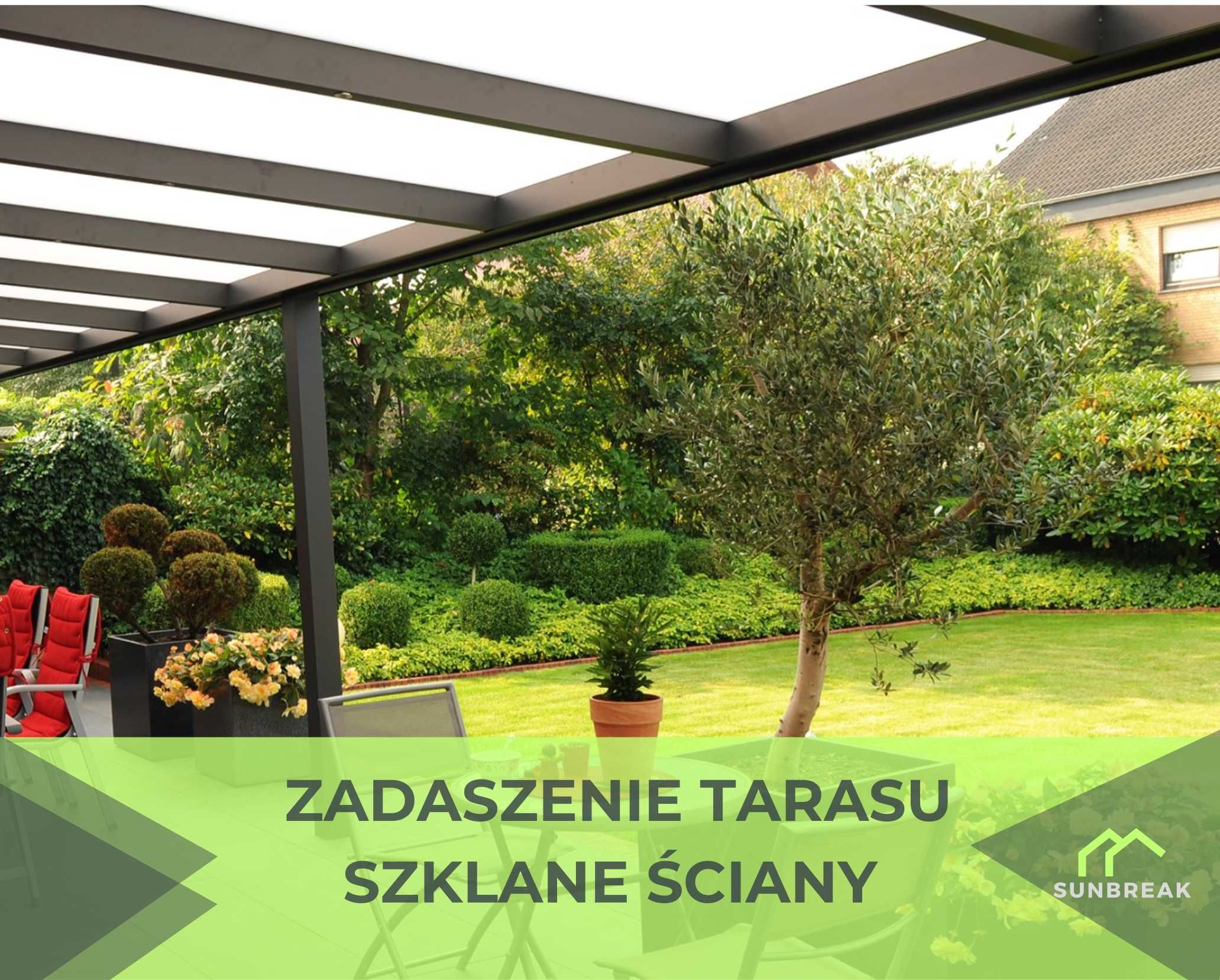 ZADASZENIE TARASOWE pergola aluminium poliwęglan szkło