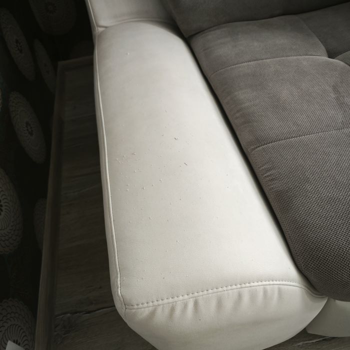 Duży narożnik диван kanapa sofa szary biały funkcja spania 200/140