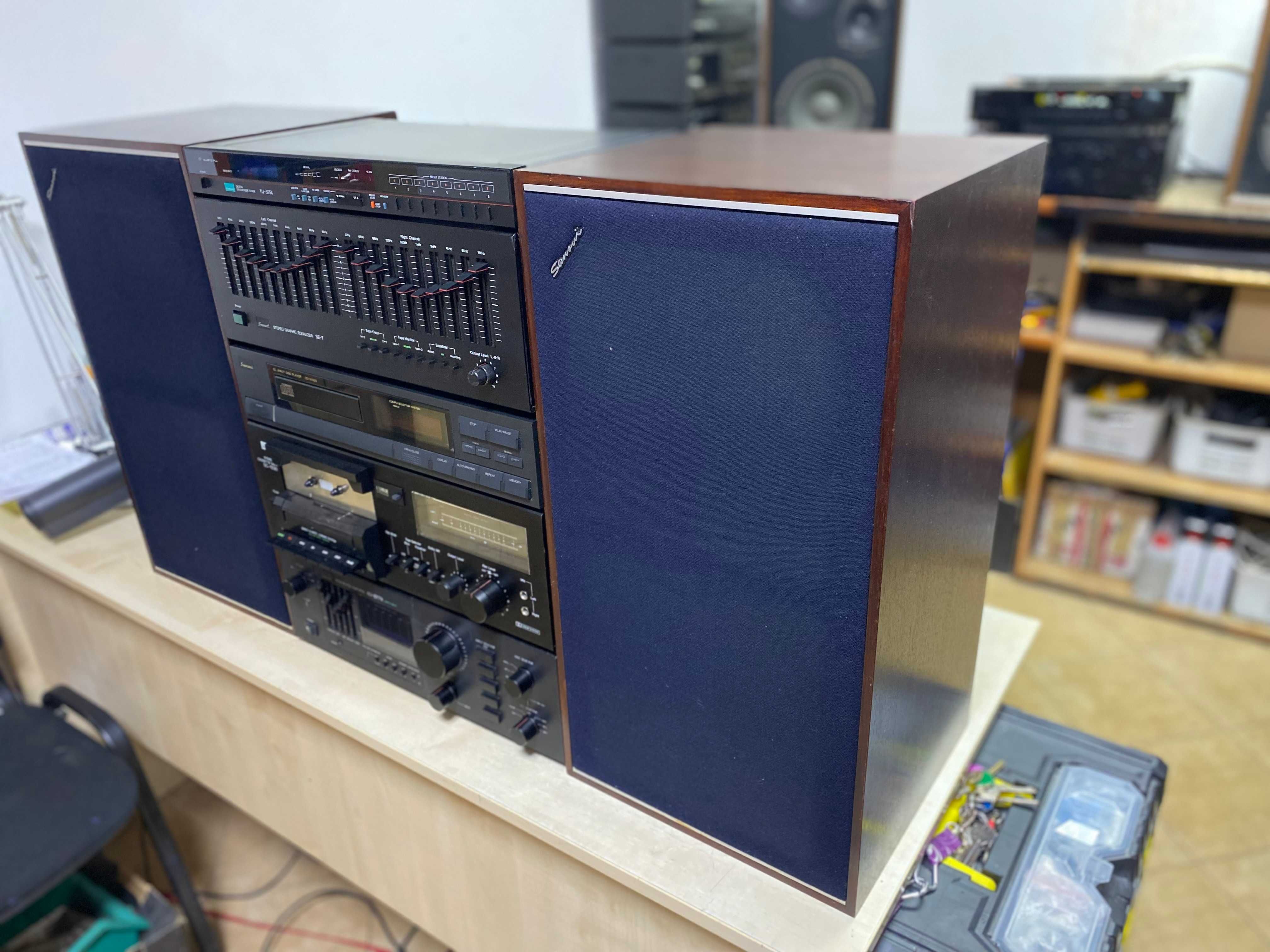 wieża Sansui plus kolumny ES200 AUD77X SC1330 CDV1000 SE7 TUS55X