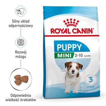Royal Canin 2kg + Gratis, Puppy Mini Szczenięta Pokarm dla Psa Karma