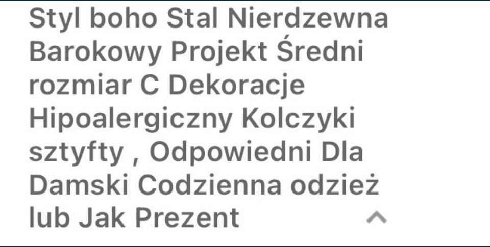 Kolczyki stal nierdzena