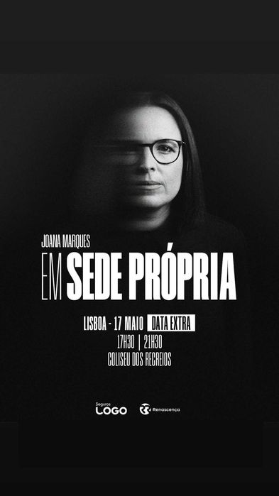 Joana Marques - Em Sede própria: 17 Maio 2026 / 17h30 - 2 bilhetes