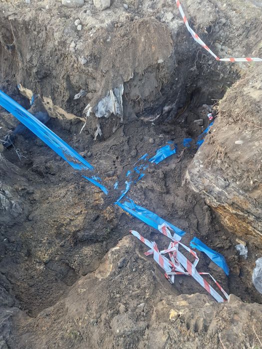 Przeciski przyłącza wod-kan wbijanie rur stalowych