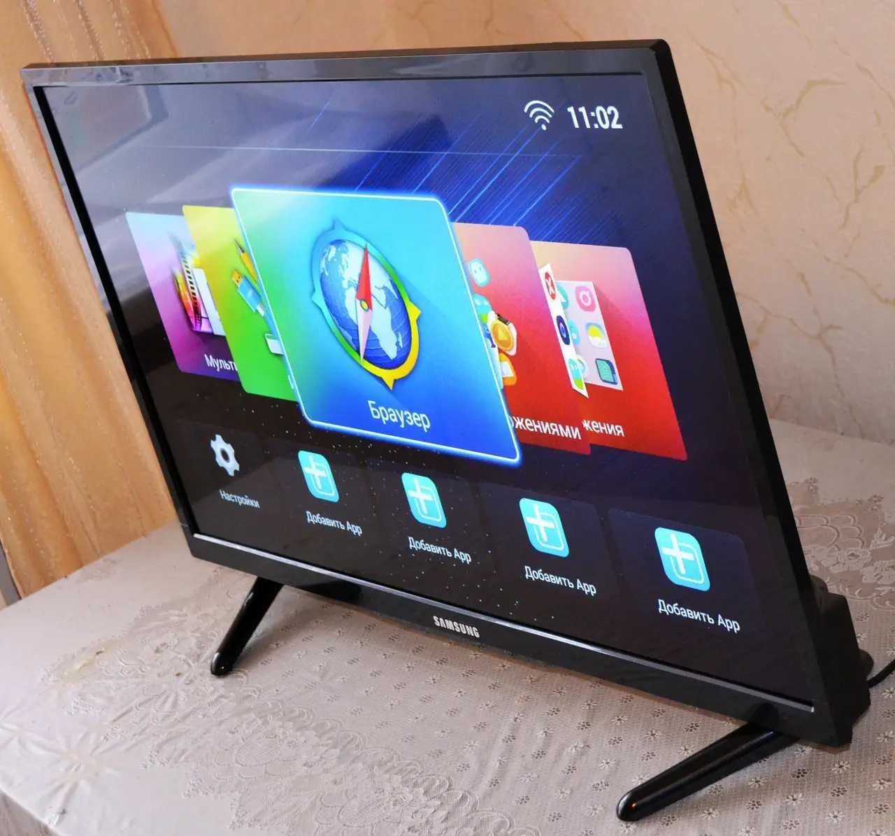 Телевізор Samsung Smart TV 55 дюймів UHD 2K/HDR/USB/HDMI Wi-FI Android
