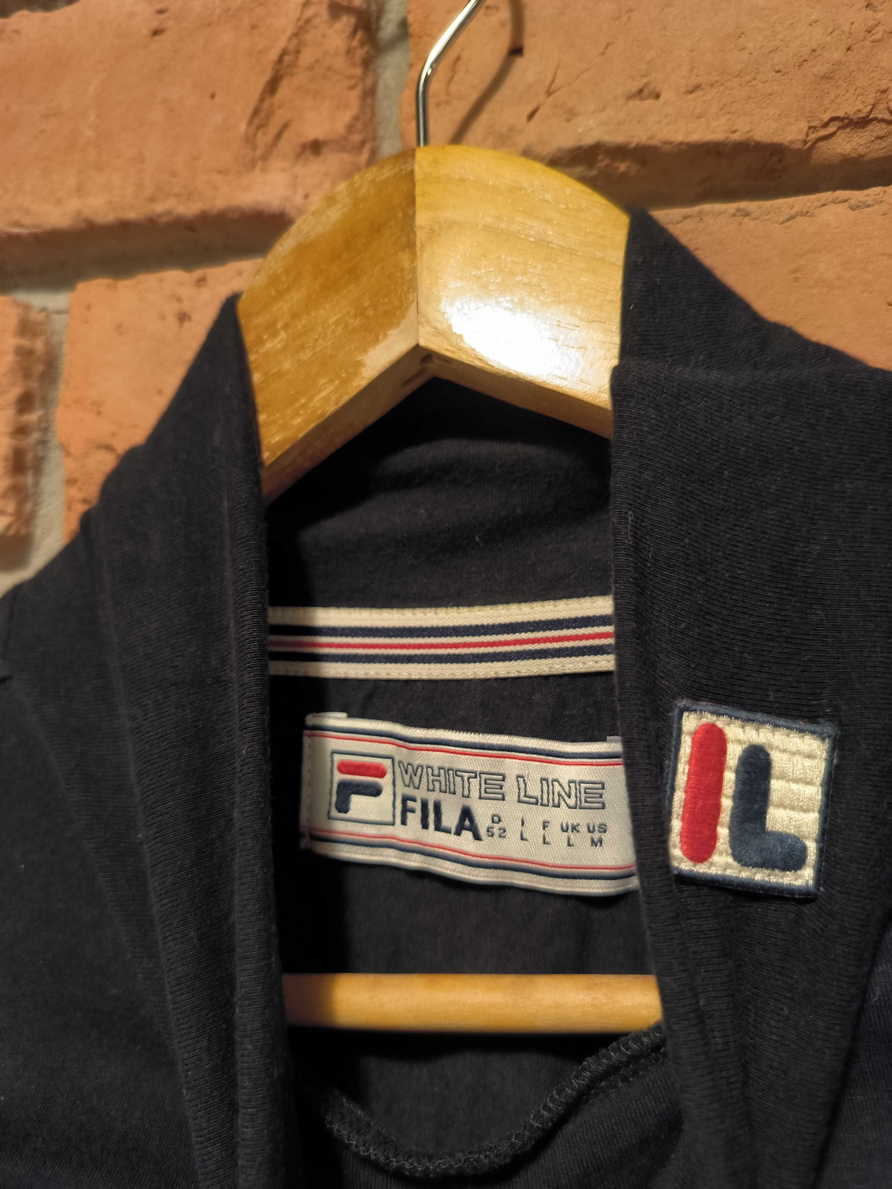 Golf Koszulka Długi Rękaw Fila Czarna Małe Logo