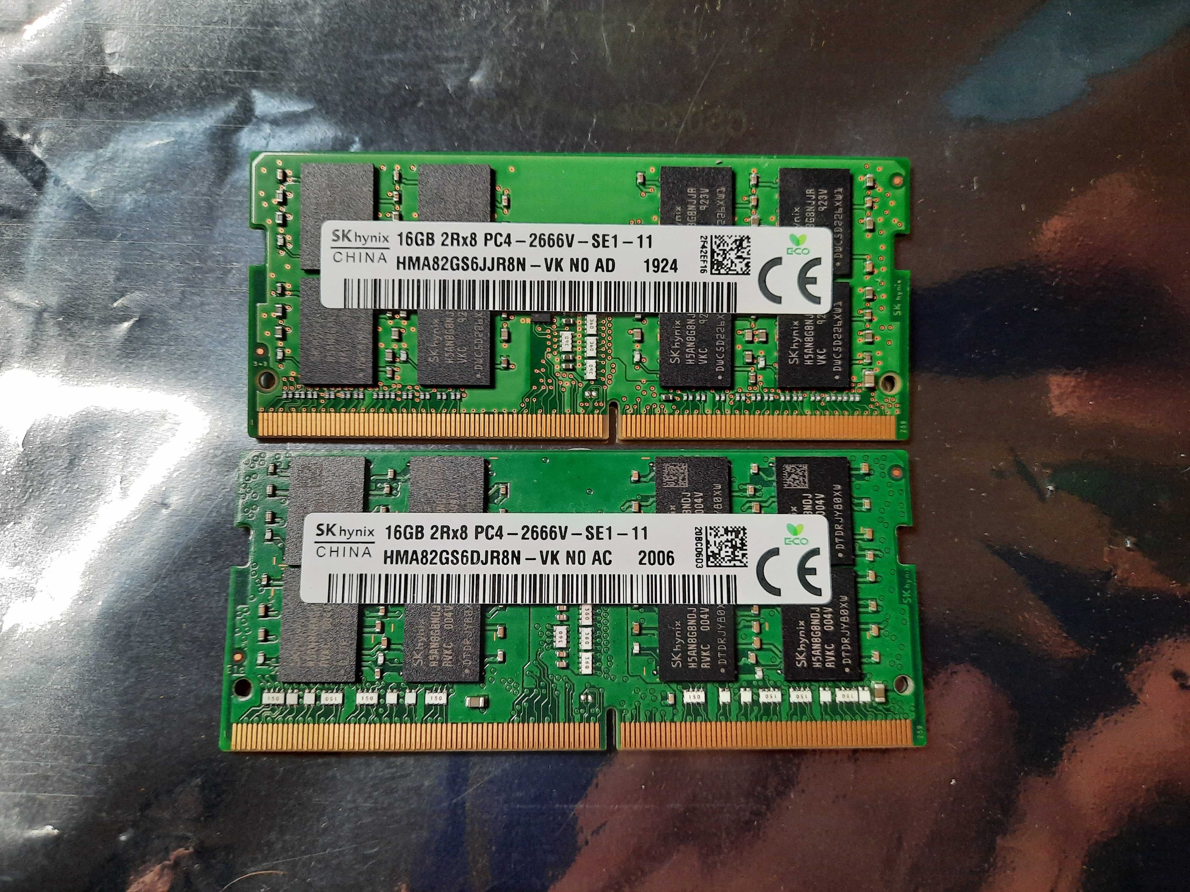 Samsung Hynix Micron Crucial 16GB DDR4 PC4-2666V SO-DIMM ноутбучна пам