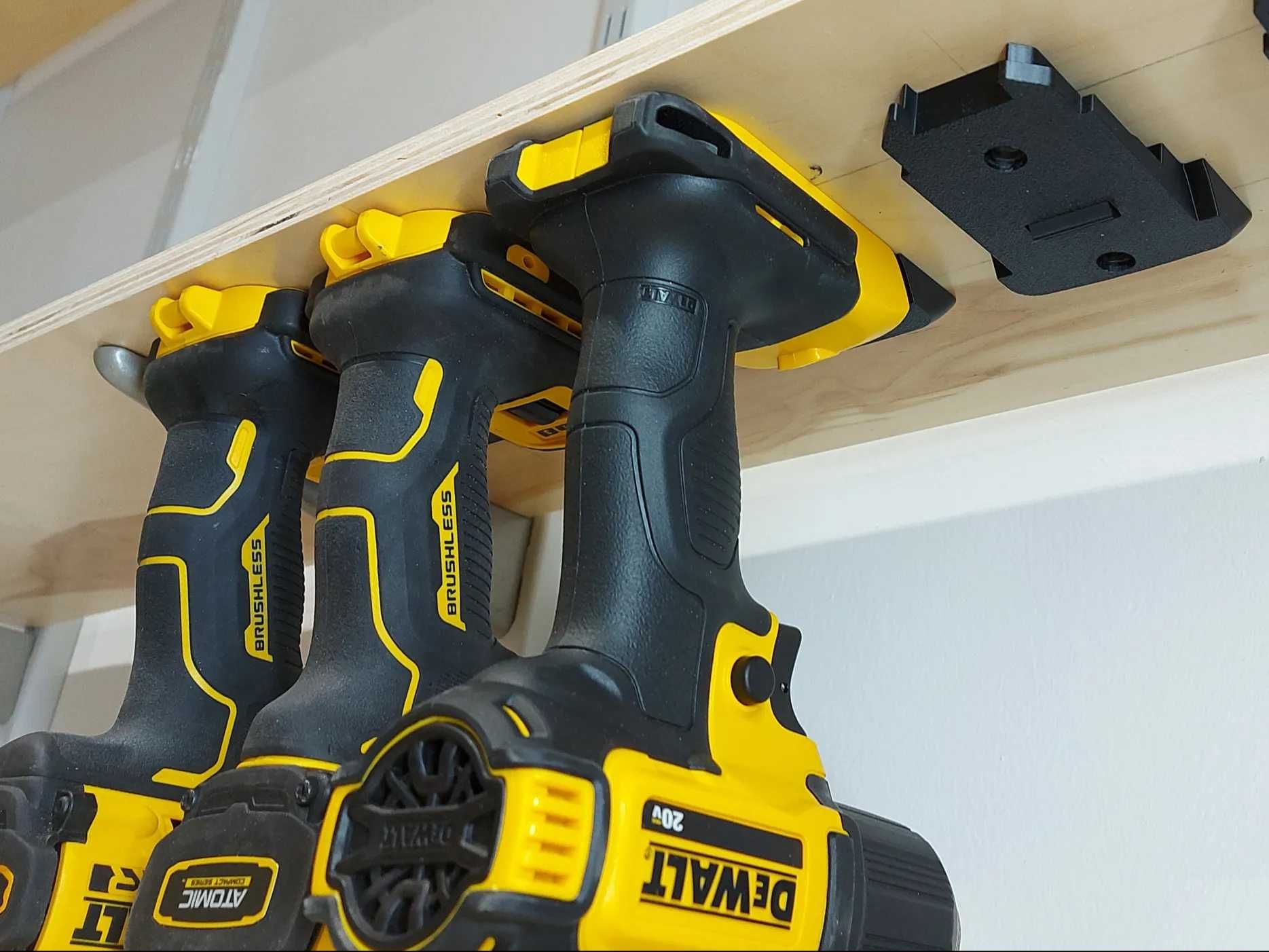 Uchwyt/wieszak na sprzęt i baterie Dewalt/ryobi/parkside/milwaukee