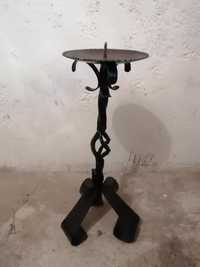 Świecznik stojący, metaloplastyka, 64 cm