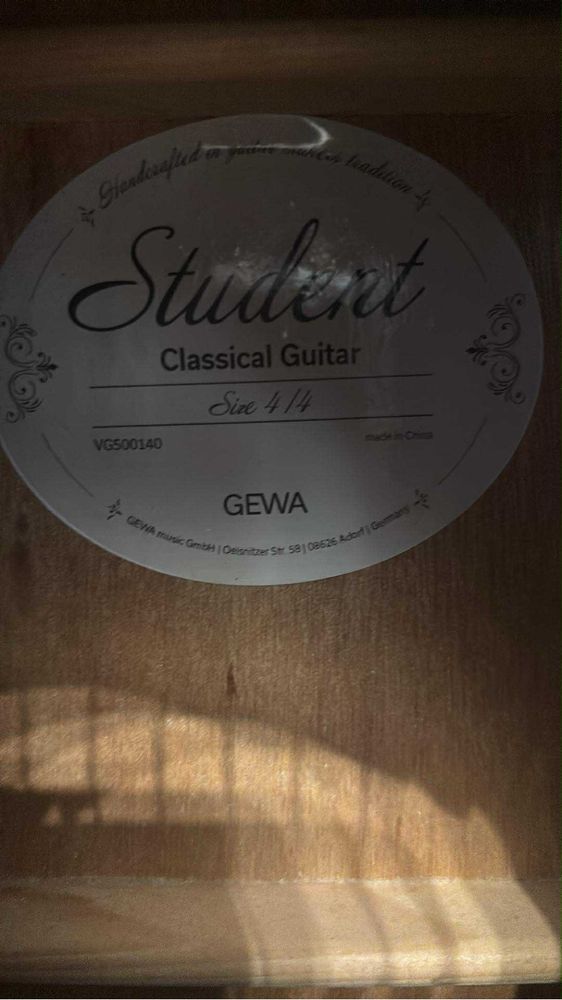 Gitara student classical  GEWA size 4/4