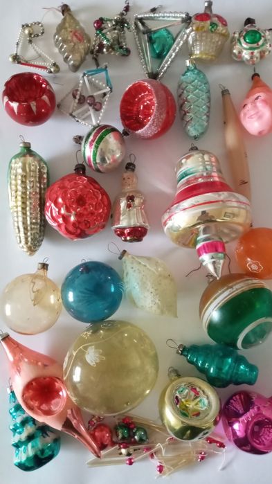 Глинка  лампочки  елочные  игрушки ссср