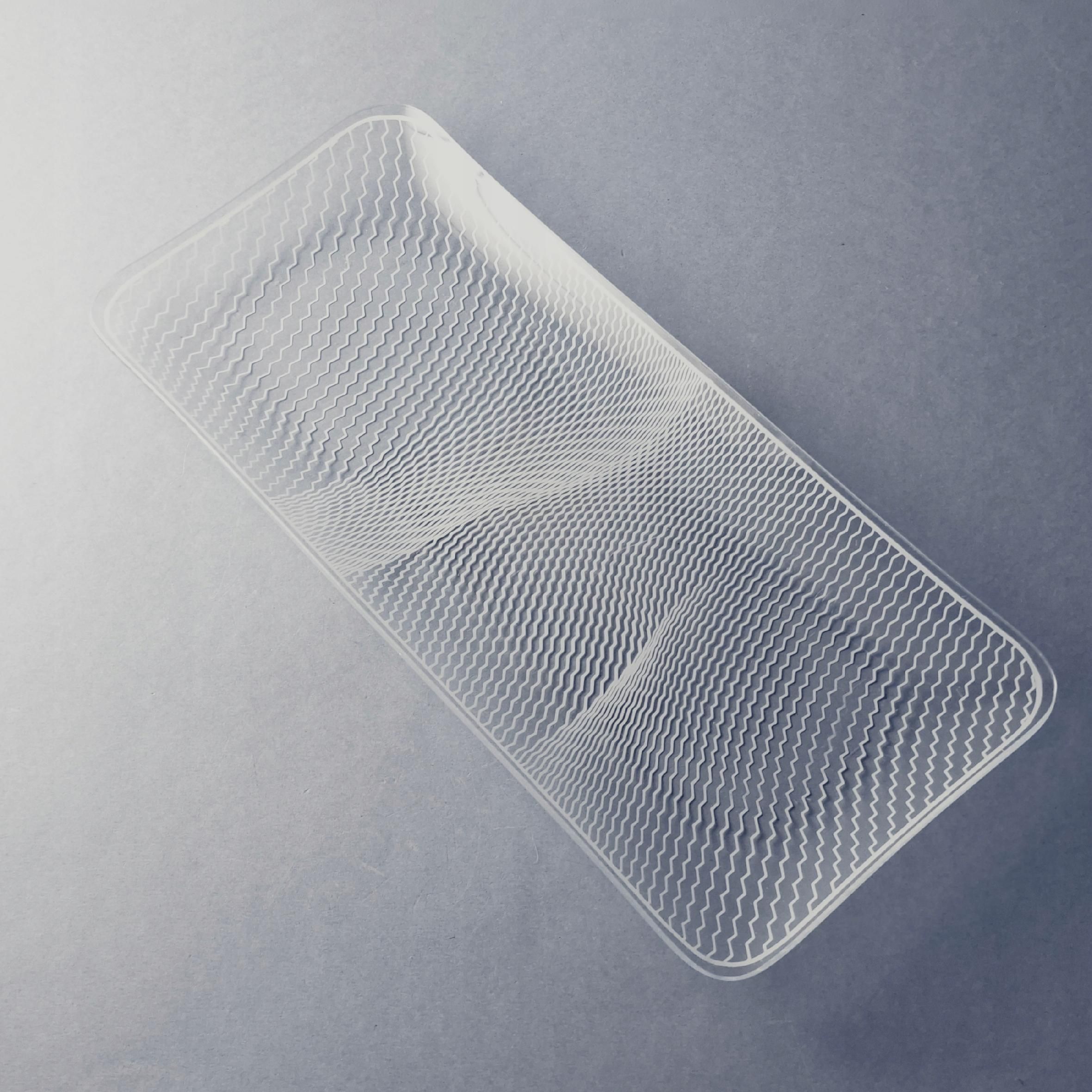 olbernhau piękna szklana patera taca op-art lata 70-te