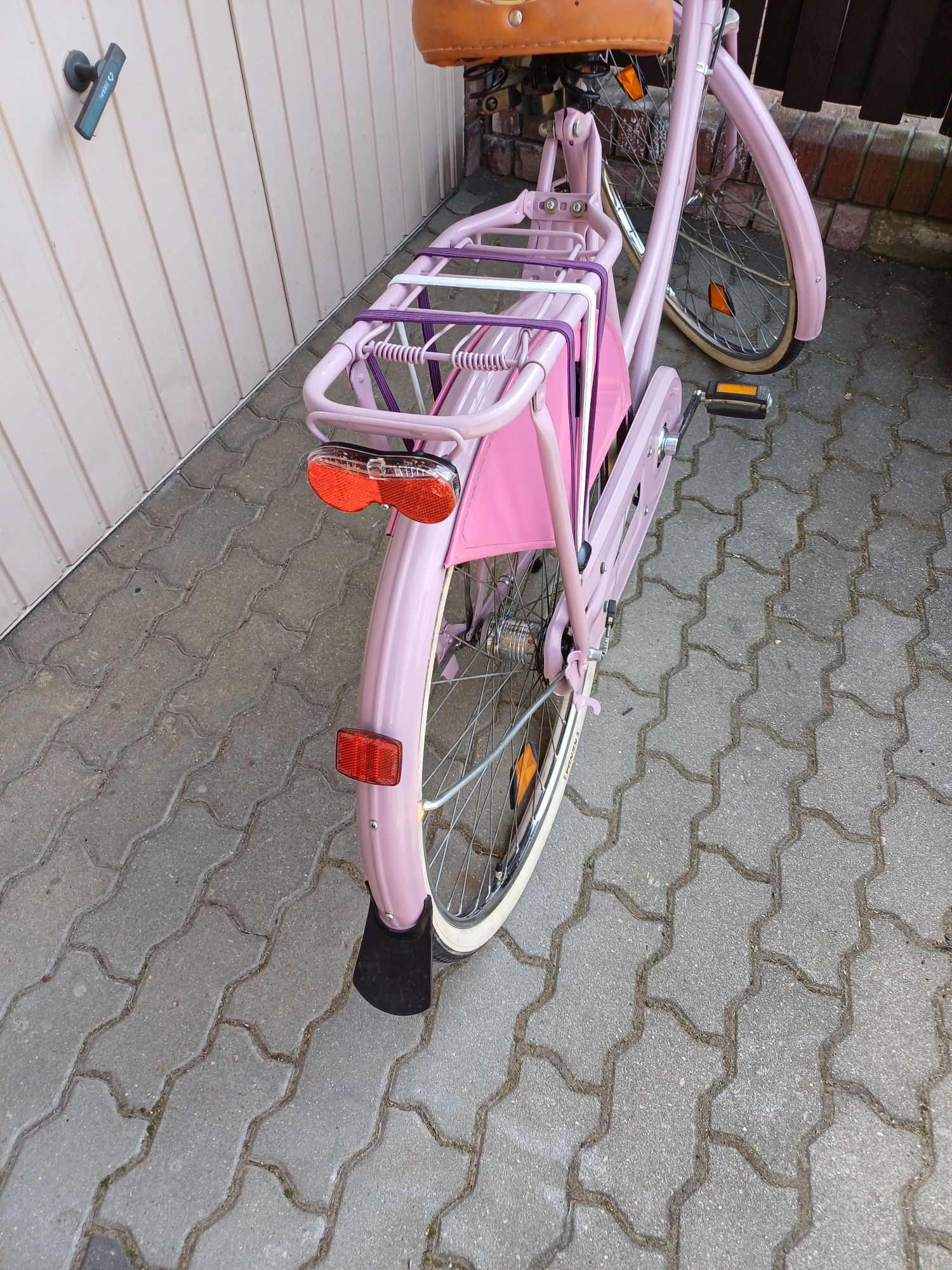 Rower Damka Holenderka Lawendowa Retro Klasyk 28cali 3 biegi w piascie