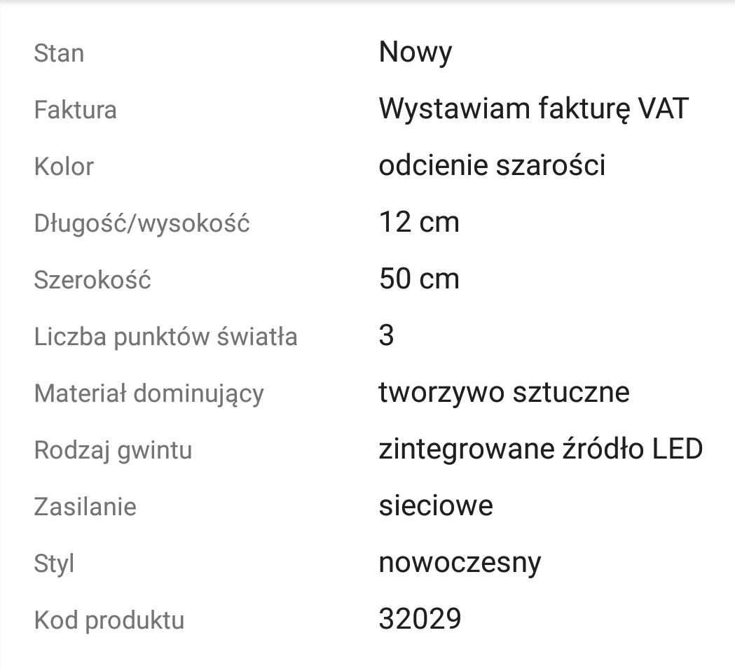 Listwa sufitowa 3 x LED TORRETTA 32029 Eglo