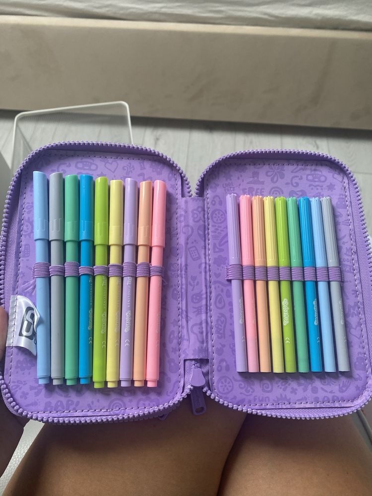 Piórnik dwuzamkowy coolpack fioletowy
