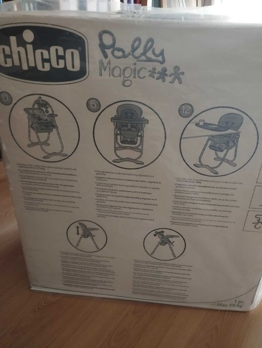Cadeira de refeição e espreguiçadeira Chicco Polly Magic