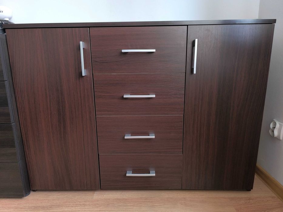 Komoda z szufladami 110 cm kolor wenge