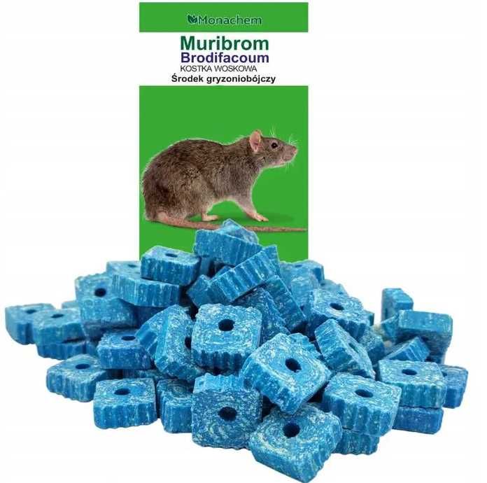 Trutka na myszy i szczury - Muribrom Kostka Brodifacoum 1,5 kg