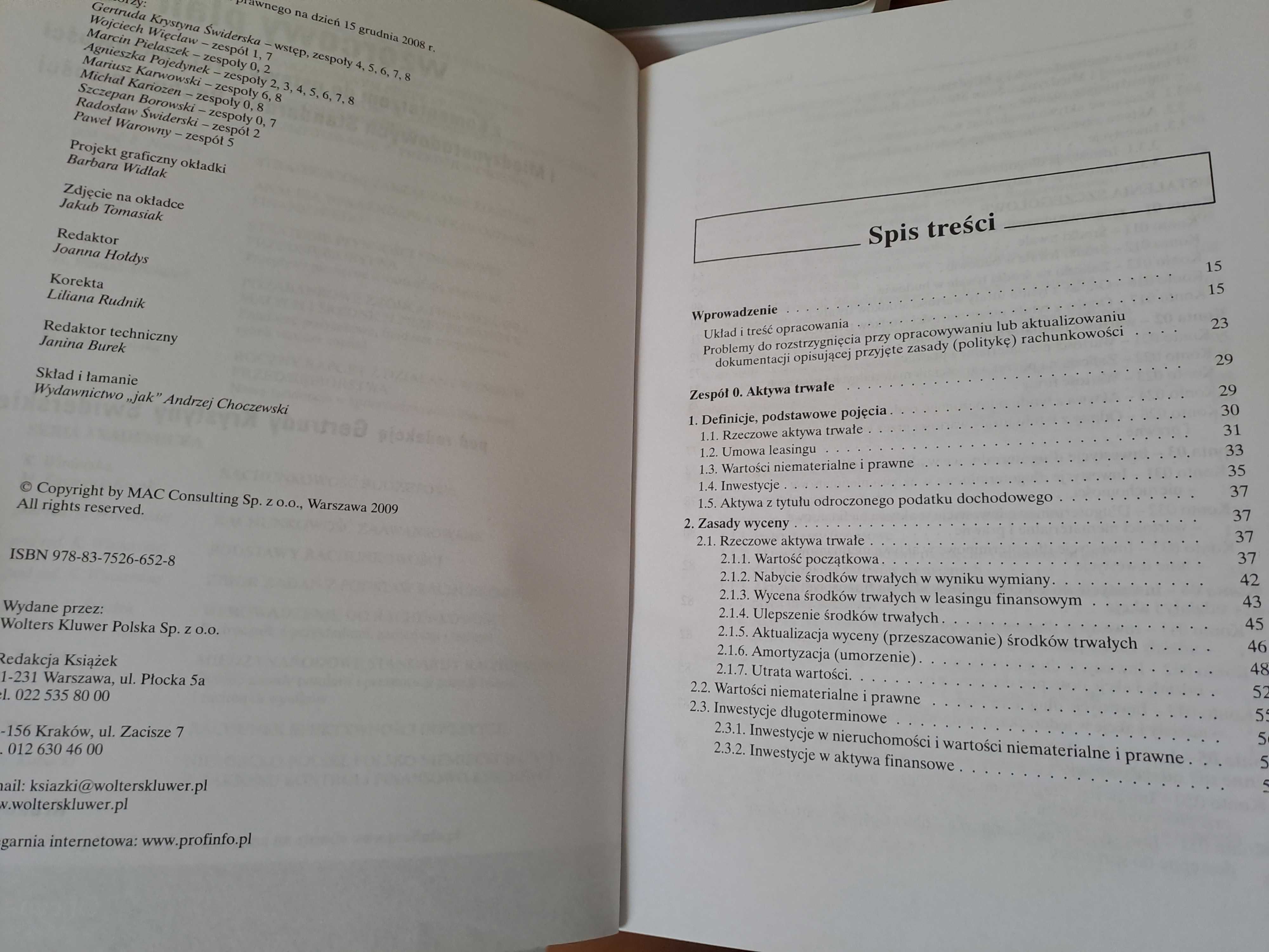 Książka zarządzanie strategiczne, wzorcowy plan kont
