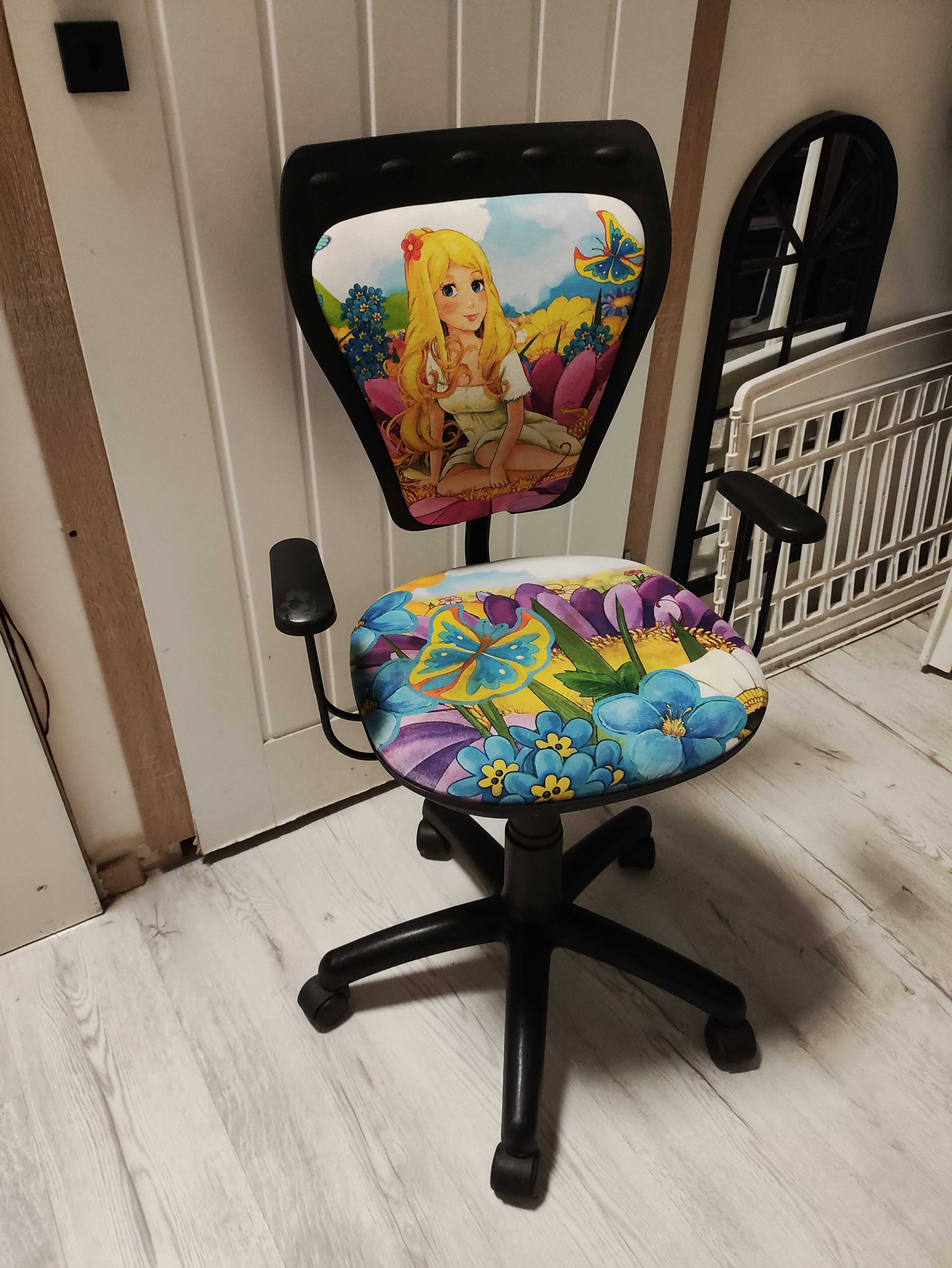 Krzesło obrotowe dla Dziecka Dzieci biurowe Fotel na kółkach do biurka