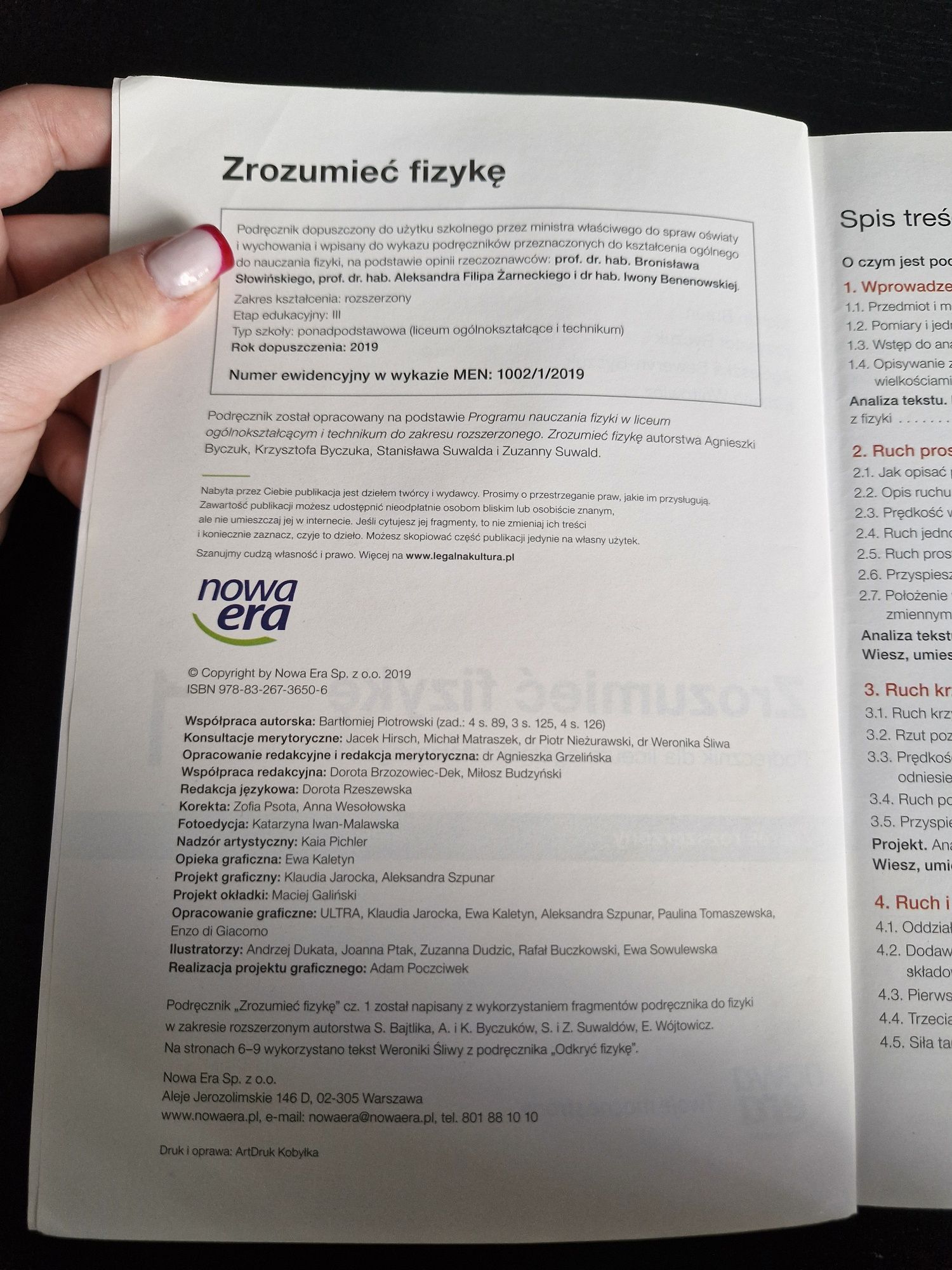 Zrozumieć fizykę 1 poziom rozszerzony