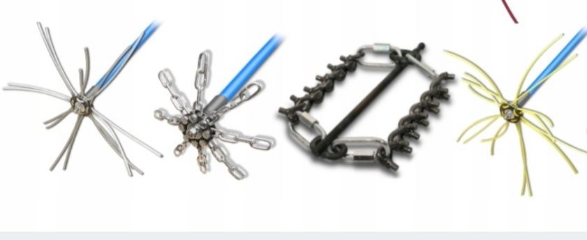 Mechaniczne czyszczenie przewodu kominowego - rewizja kamerą.